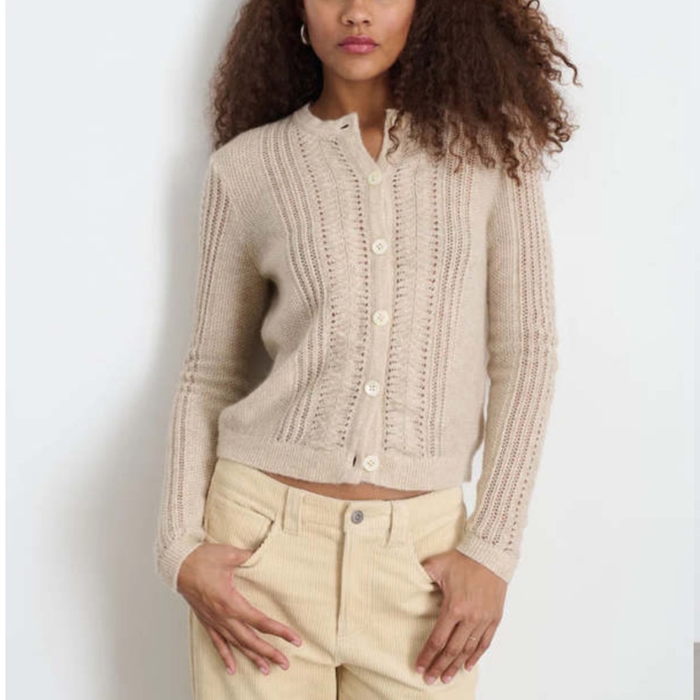 Alex Mill Addison Cardigan Champagne